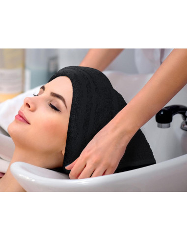 Toallas Utopia de Algodón a Prueba de Lejía 72 Pzas Negro 40.6x68.6 cm