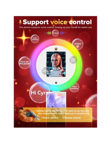 Photo Booth Portátil iHorse Racing con Control de Voz y Luz RGB