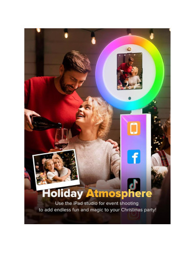 Photo Booth Portátil iHorse Racing con Control de Voz y Luz RGB