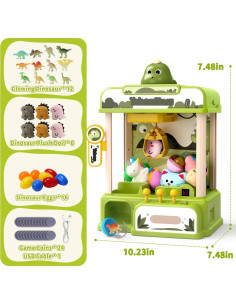 Máquina de Garras de Dinosaurio Skirfy para Niños con Sonido 2