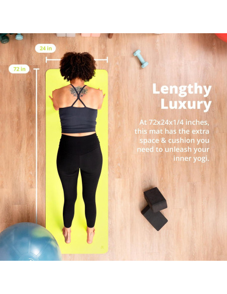 Alfombrilla de Yoga Profesional Greater Goods 182x61 cm Verde