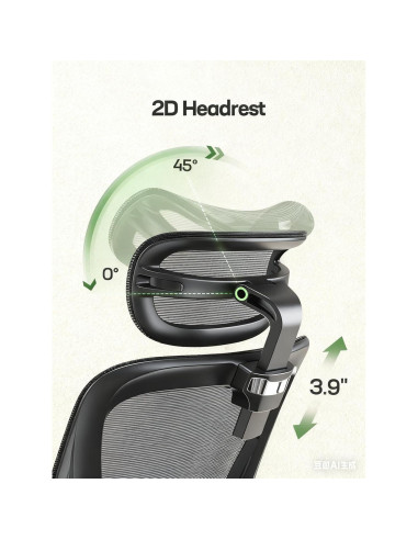 Silla de Oficina Ergonómica Marsail MSOC26B-US Negra con Soporte Lumbar