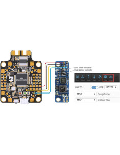 Módulo Sensor Lidar PMW3901 VL53L0X Matek 3901-L0X para Drone 2