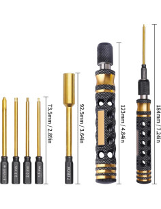 Destornillador Hexagonal de Titanio CrazyHobby Kit RC 155g 2