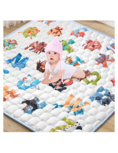 Alfombra de Juego para Bebés 120x120cm - Antideslizante y Lavable