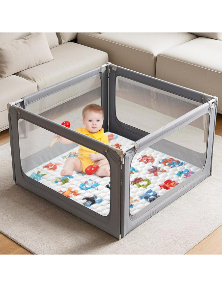 Alfombra de Juego para Bebés 120x120cm - Antideslizante y Lavable