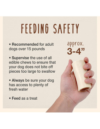 Hueso de Espinilla Relleno Cadet para Perros Pequeños - 7.6-10.2 cm