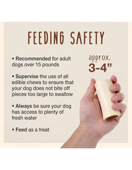 Hueso de Espinilla Relleno Cadet para Perros Pequeños - 7.6-10.2 cm