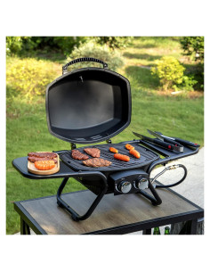 Parrilla de Propano Portátil Captiva Designs 2 Quemadores 4KW