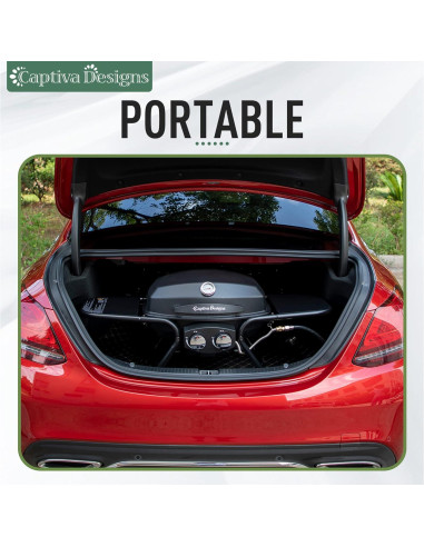 Parrilla de Propano Portátil Captiva Designs 2 Quemadores 4KW