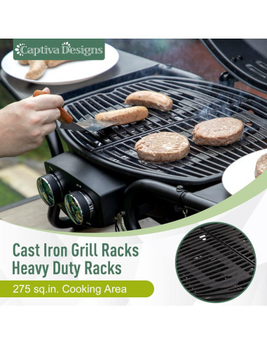 Parrilla de Propano Portátil Captiva Designs 2 Quemadores 4KW