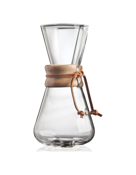 Cafetera Chemex Pour-Over Clásica 3 Tazas Vidrio Transparente