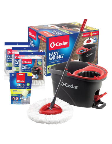 Trapeador O-Cedar EasyWring con Cubo y 3 Recargas Cítricas