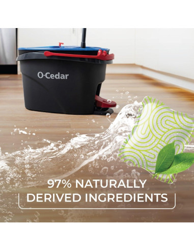 Trapeador O-Cedar EasyWring con Cubo y 3 Recargas Cítricas