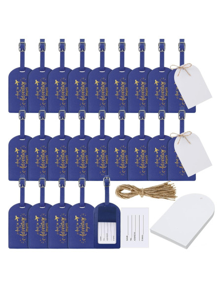 Etiquetas de Equipaje Amylove 24 Piezas Azul Real