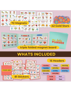 Calendario Visual Magnético Look Lola - 72 Imanes + Tablero 2