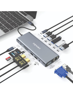 Estación de Acoplamiento USB-C 14 en 1 Cenoka CD100V 2