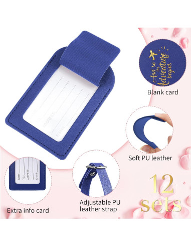 Etiquetas de Equipaje Amylove 24 Piezas Azul Real