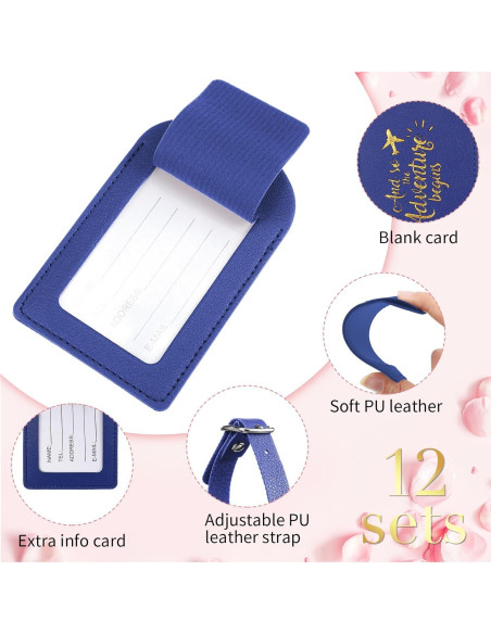 Etiquetas de Equipaje Amylove 24 Piezas Azul Real