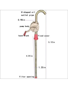 Bomba de tambor manual Rcool 55 galones aluminio para líquidos 2