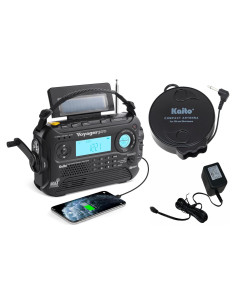 Radio Solar Kaito KA600 AM/FM/SW NOAA con Linterna y Termómetro