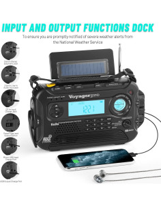 Radio Solar Kaito KA600 AM/FM/SW NOAA con Linterna y Termómetro 2