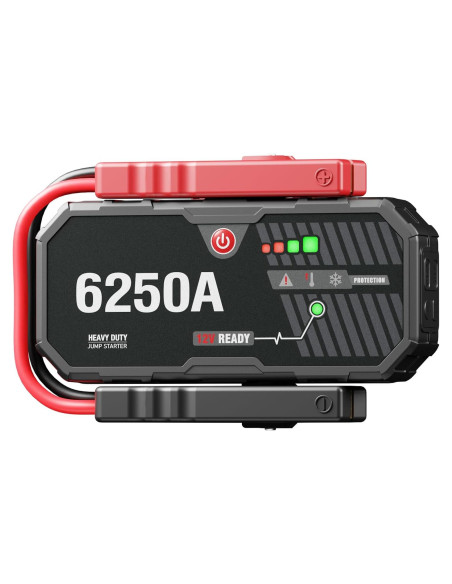 Arrancador de Batería ADORETRIP F40 6250A 12V Pantalla LED