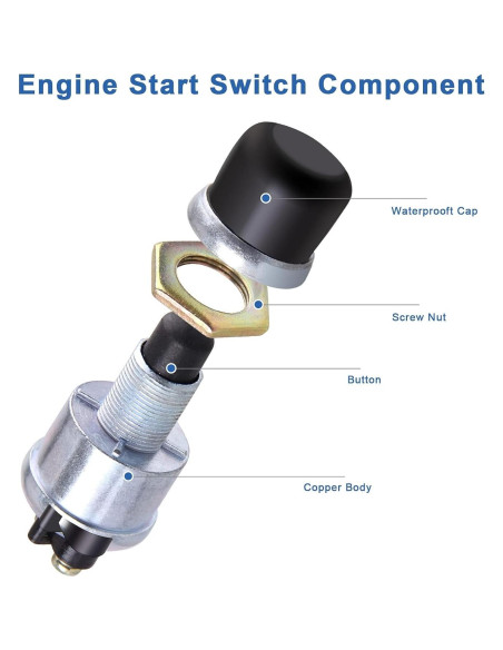 Interruptor de Arranque Momentáneo 12V Big-Autoparts a Prueba de Climas