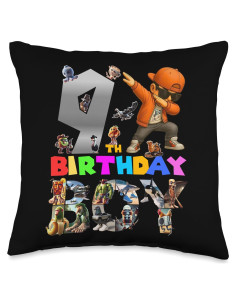 Cojín de Cumpleaños 9 para Niños Italian Brainrot 40x40 cm