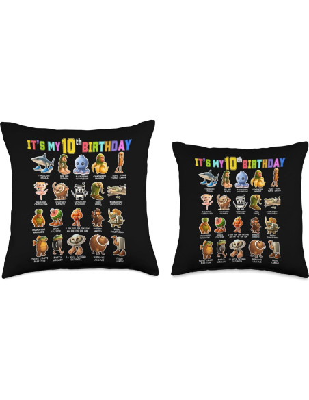 Almohada Divertida 16x16cm Es Mi 10mo Cumpleaños Meme