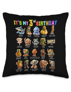 Almohada Divertida 16x16" Es Mi 3er Cumpleaños Meme