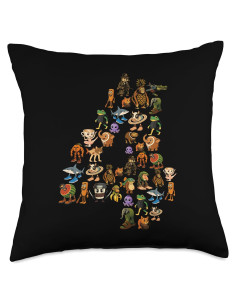 Cojín de Cumpleaños Brainrot Italiano 4 Años 45x45 cm