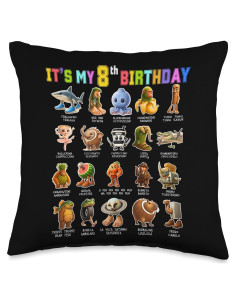 Cojín Divertido para Bebé 16x16cm Es Mi 8 Cumpleaños Meme