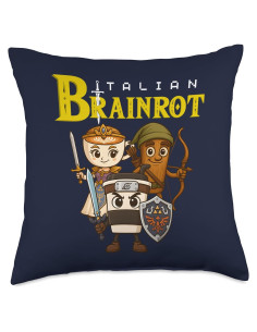 Cojín 18x18 cm Personaje Meme Italiano Brainrot Gamer