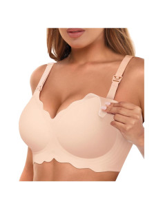 Sostenes de Lactancia Inalámbricos Sin Costuras X-Large Piel