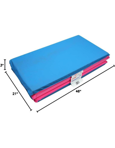 Colchoneta KinderMat para Niños 116.8x53.3 cm Rosa/Azul