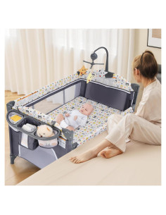 Cuna Lateral 5 en 1 INFANS para Bebés - Plegable y Portátil
