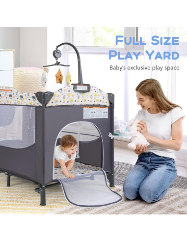 Cuna Lateral 5 en 1 INFANS para Bebés - Plegable y Portátil