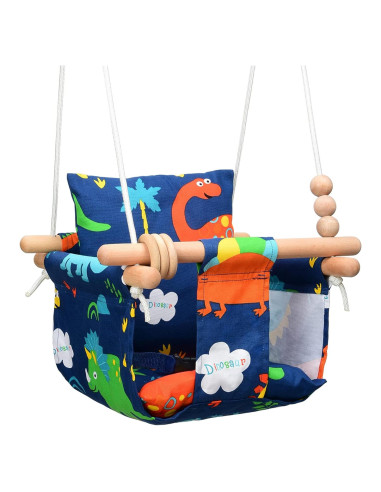 Columpio para Bebés FAETKLC con Asiento de Algodón - Dinosaurio