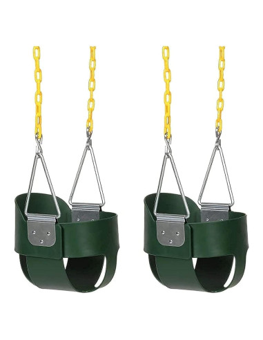 Asiento de Columpio Cubo Completo Eastern Jungle Gym Verde Amarillo