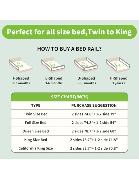 Barra de Cama Ajustable Yulongtengfei para Cama King Size - Gris