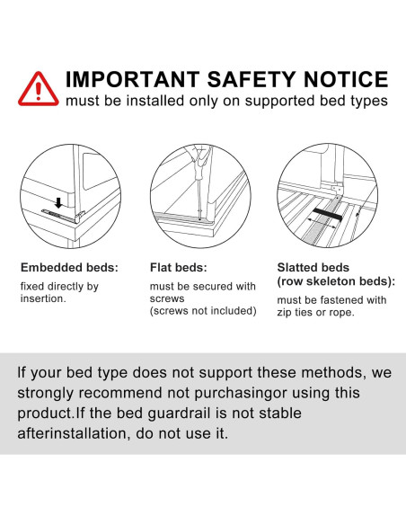 Barra de Cama Ajustable Yulongtengfei para Cama King Size - Gris