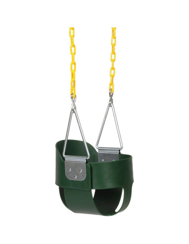 Asiento de Columpio Cubo Completo Eastern Jungle Gym Verde Amarillo