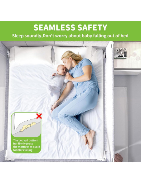 Barra de Cama Ajustable Yulongtengfei para Cama King Size - Gris