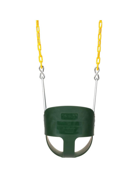 Asiento de Columpio Cubo Completo Eastern Jungle Gym Verde Amarillo