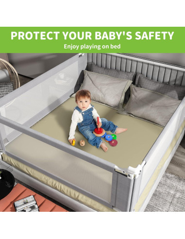 Barra de Cama Ajustable Yulongtengfei para Cama King Size - Gris