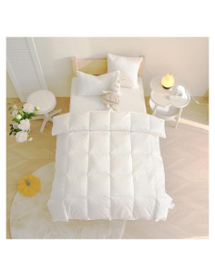 Edredón de Cuna HyBikuly 100% Algodón y Plumón Ganso 104x122cm