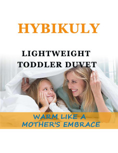 Edredón de Cuna HyBikuly 100% Algodón y Plumón Ganso 104x122cm 2