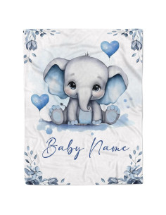 Manta Personalizada para Bebé Edit Gift Elefante 203x152 cm