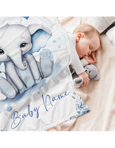 Manta Personalizada para Bebé Edit Gift Elefante 203x152 cm
